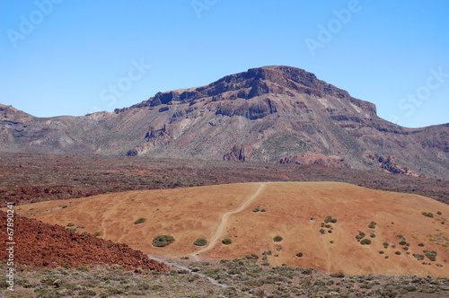 Pustynny krajobraz w parku narodowym teide, teneryfa w Hiszpanii