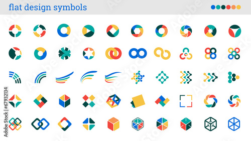 flat design symbols