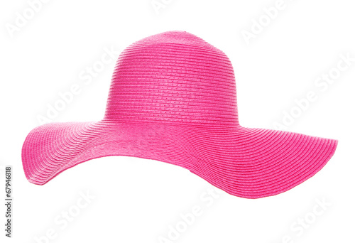 Summer beach hat isolated on white background