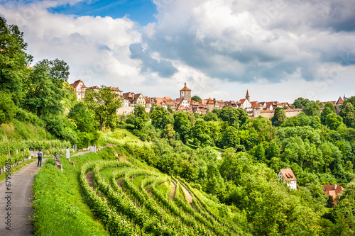 Średniowieczne miasteczko Rothenburg ob der Tauber, Bawaria, Niemcy