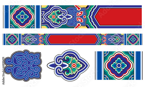 traditional chinese door beam decorative pattern