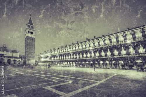 Plac San Marco w Wenecji, Włochy - w stylu retro