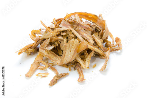 angelica sinensis,dang gui on white background