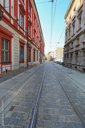 Ulica - tory tramwajowe - stare miasto