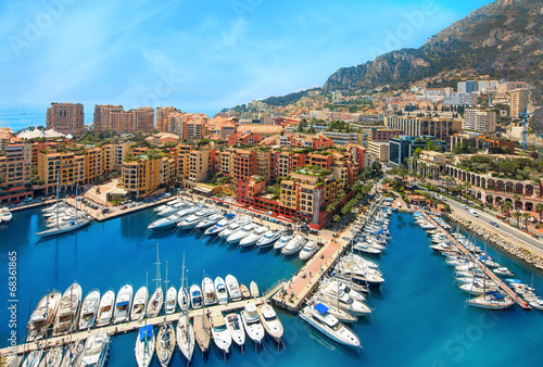 View of Monaco harbour, Cote d'Azur