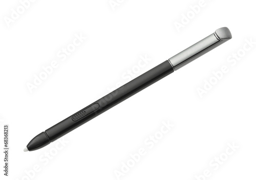 Stylus pen for touchscreen tablet isolated on white background