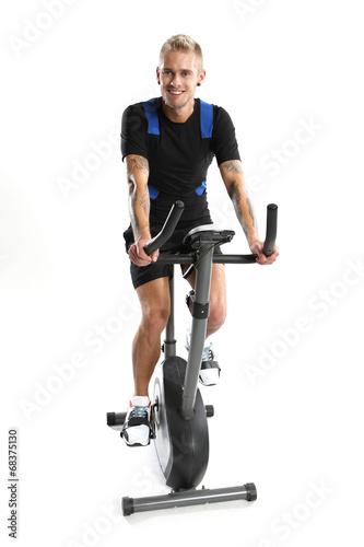 Rower - mężczyzna na treningu