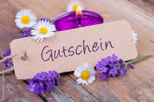 Gutschein - Schild - Wellness