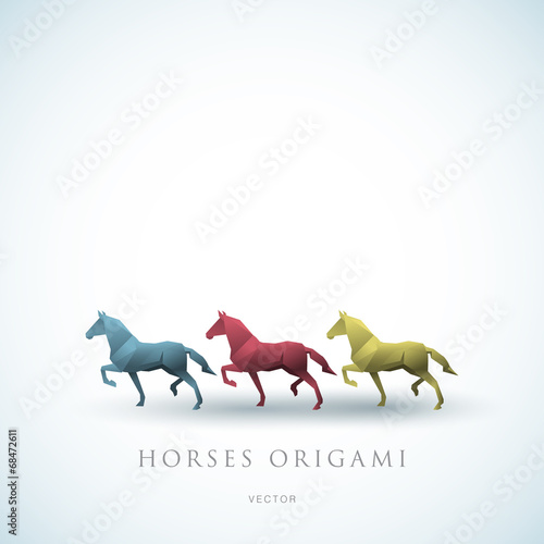 Horses Origami Logo