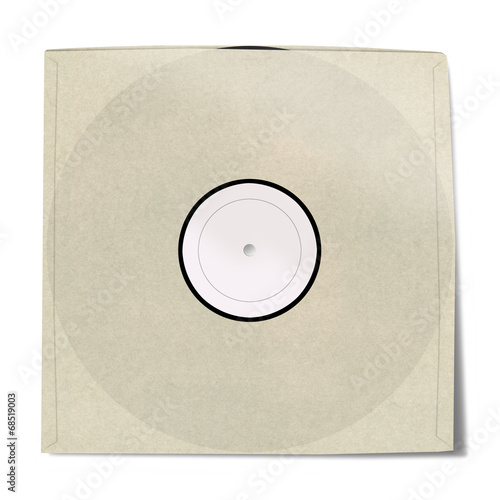 Blank Vinyl Record Sleeve......