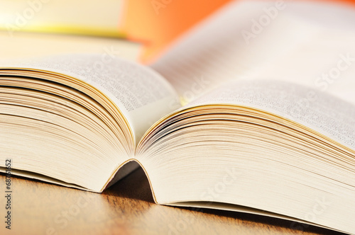 Composition with books on the table