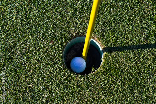 Golf ball in the cup