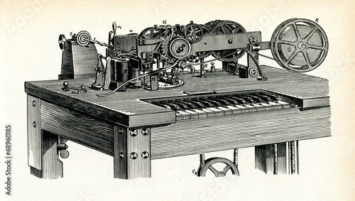 Hughes printing telegraph, 1885