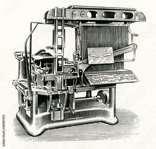 First commercial linotype "Blower" (1886)