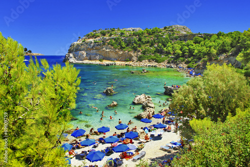 emerald beaches of Greek islands, Rhodes
