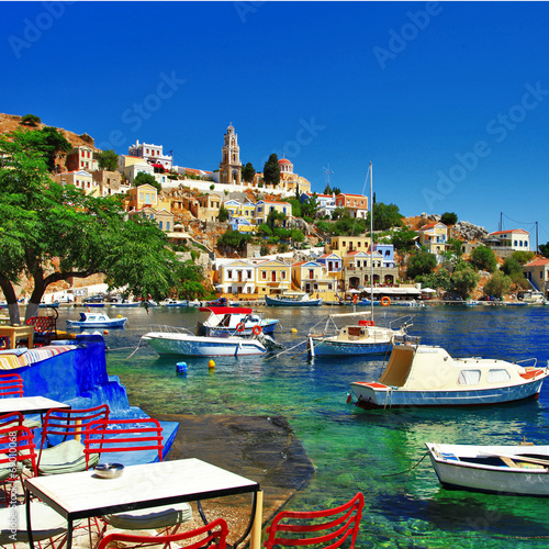 Symi - colorful small traditional island of Dodecanese, Greece