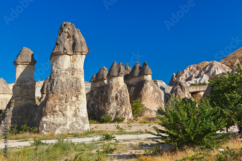 Rock formations in Cappadocia Turkey