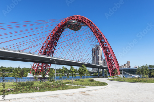 Город Москва Живописный мост в Серебряном бору