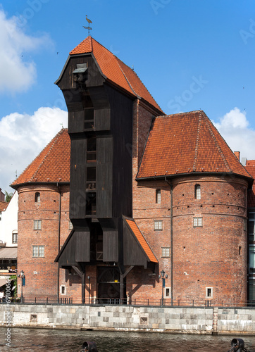 Medieval port crane in Gdansk, Poland