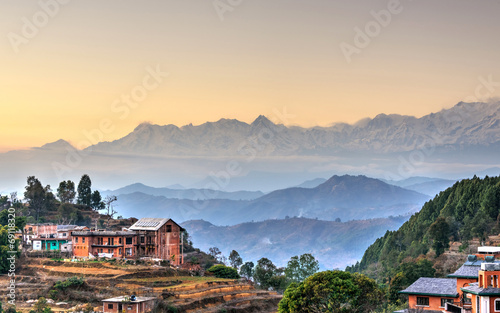 Bandipur village in Nepal, HDR photography