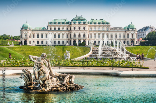 Famous Schloss Belvedere in Vienna, Austria