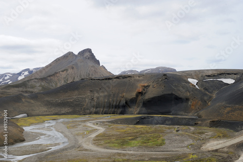 montagne colorée islandaise