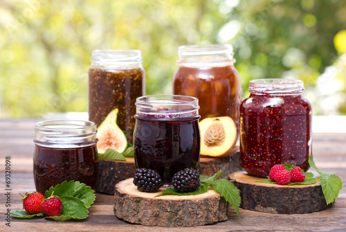 Homemade fruit jam in the jar