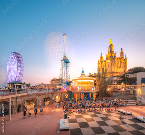 BARCELONA, SPAIN, Temple at Tibidabo