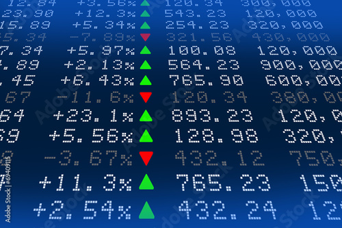 Digital Stock exchange panel