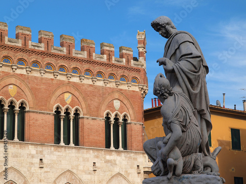 Piazza Dante in Grosseto, Italy.