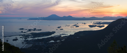 Sitka sunset from Mount Verstovia