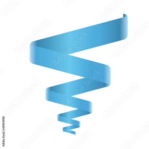 Blue spiral ribbon vector