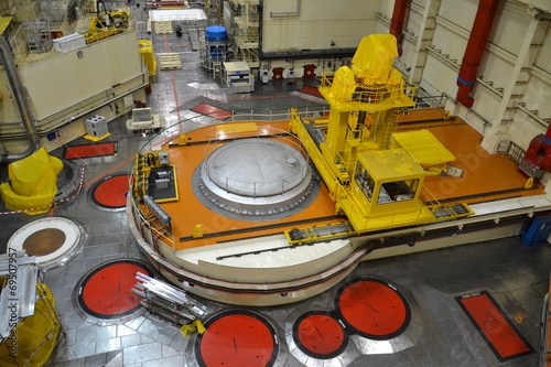 Nuclear reactor hall in a power plant