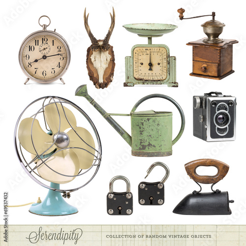 collection of random vintage objects