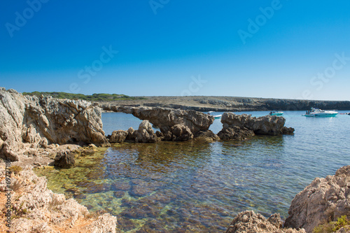 a wonderful cliff in a tourist resort in the Mediterranean 