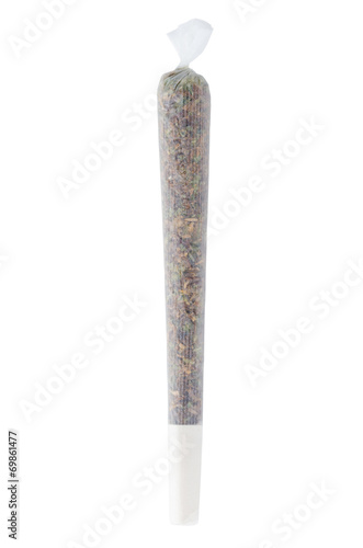 Marijuana joint from Amsterdam isolated on white