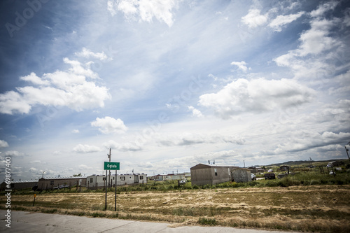 House in Oglala Indian Reservation, South Dakota.