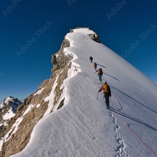 Climbing a mountain