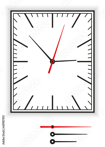 Rectangular Clock Face