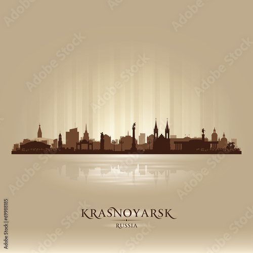 Krasnoyarsk Russia skyline city silhouette