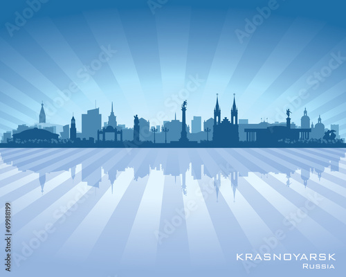 Krasnoyarsk Russia skyline city silhouette