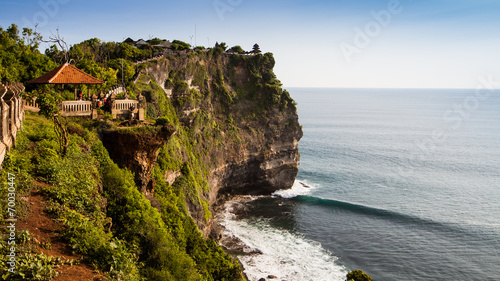 view of a cliff in Bali Indonesia.