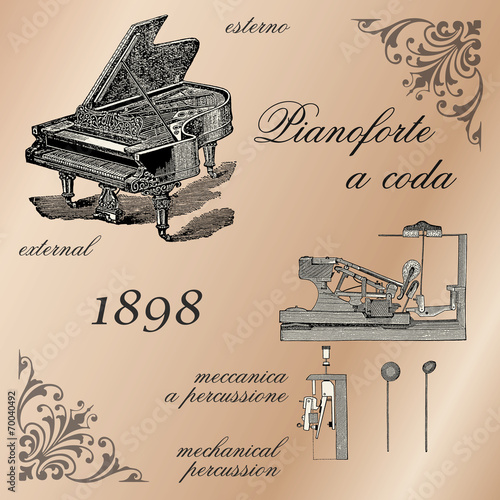 Pianoforte a coda 1898 - Italy