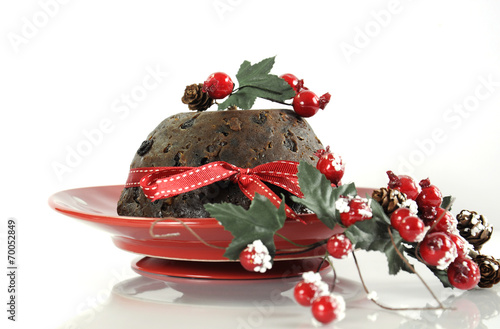 English style Christmas Plum Pudding dessert