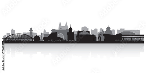 Novosibirsk Russia city skyline vector silhouette