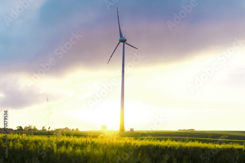 Windmill on a Meadow - Masurian Landscape