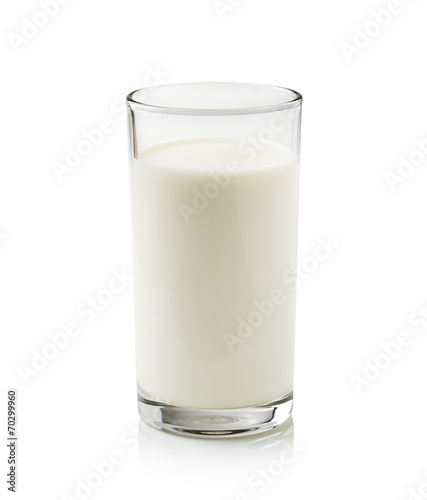 glass of milk isolated on white background