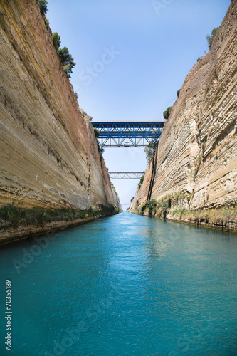 Wasserweg durch den Kanal von Korinth in Griechenland