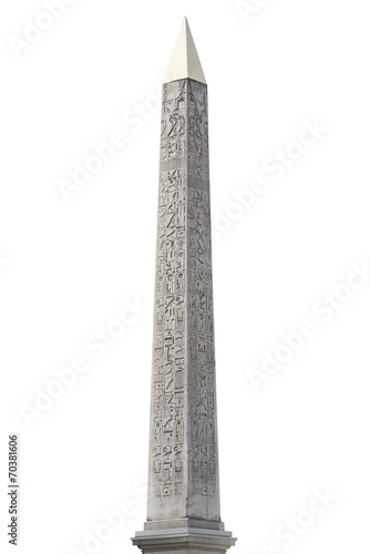 Obelisk isolated on white clipping path included