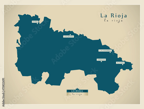 Modern map - La Rioja ES